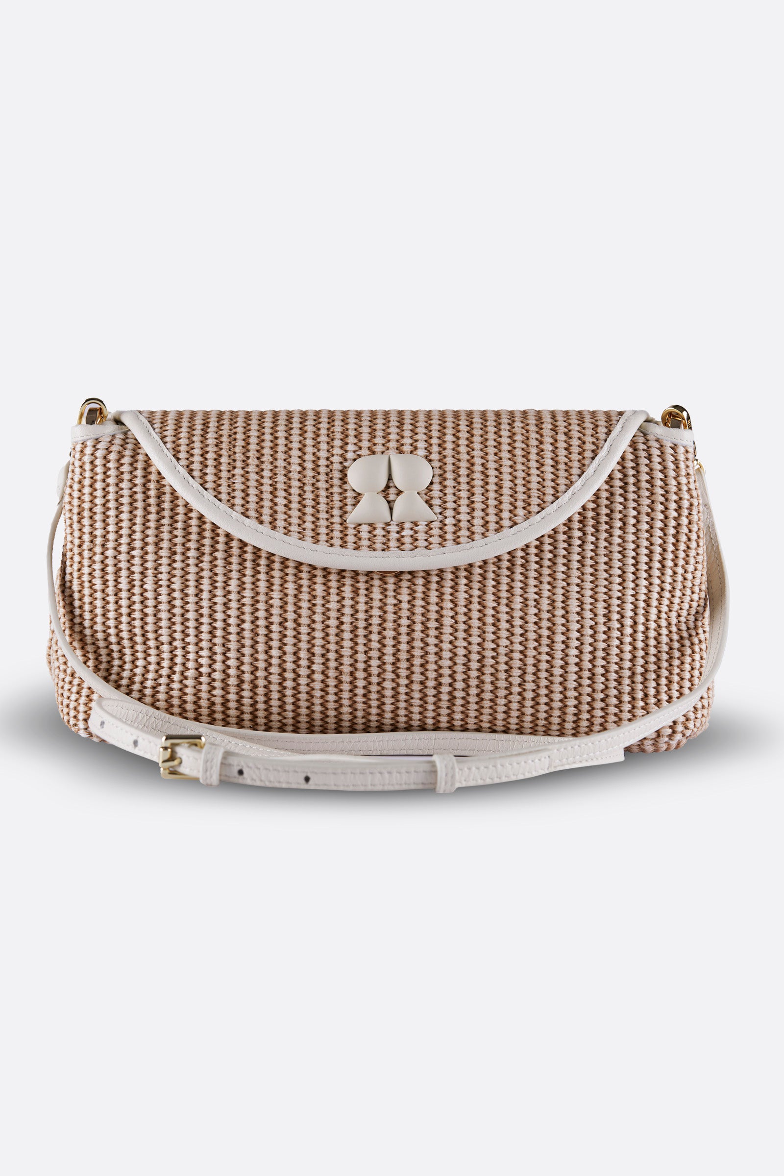 RHEA VANILLA RAFFIA CLUTCH