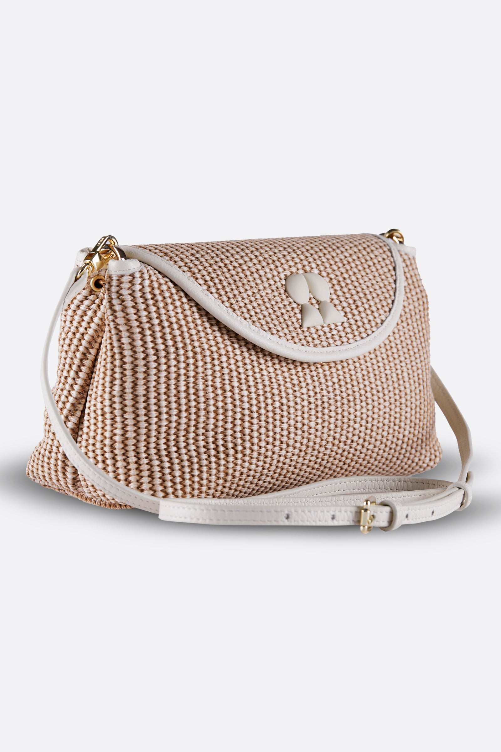 RHEA VANILLA RAFFIA CLUTCH