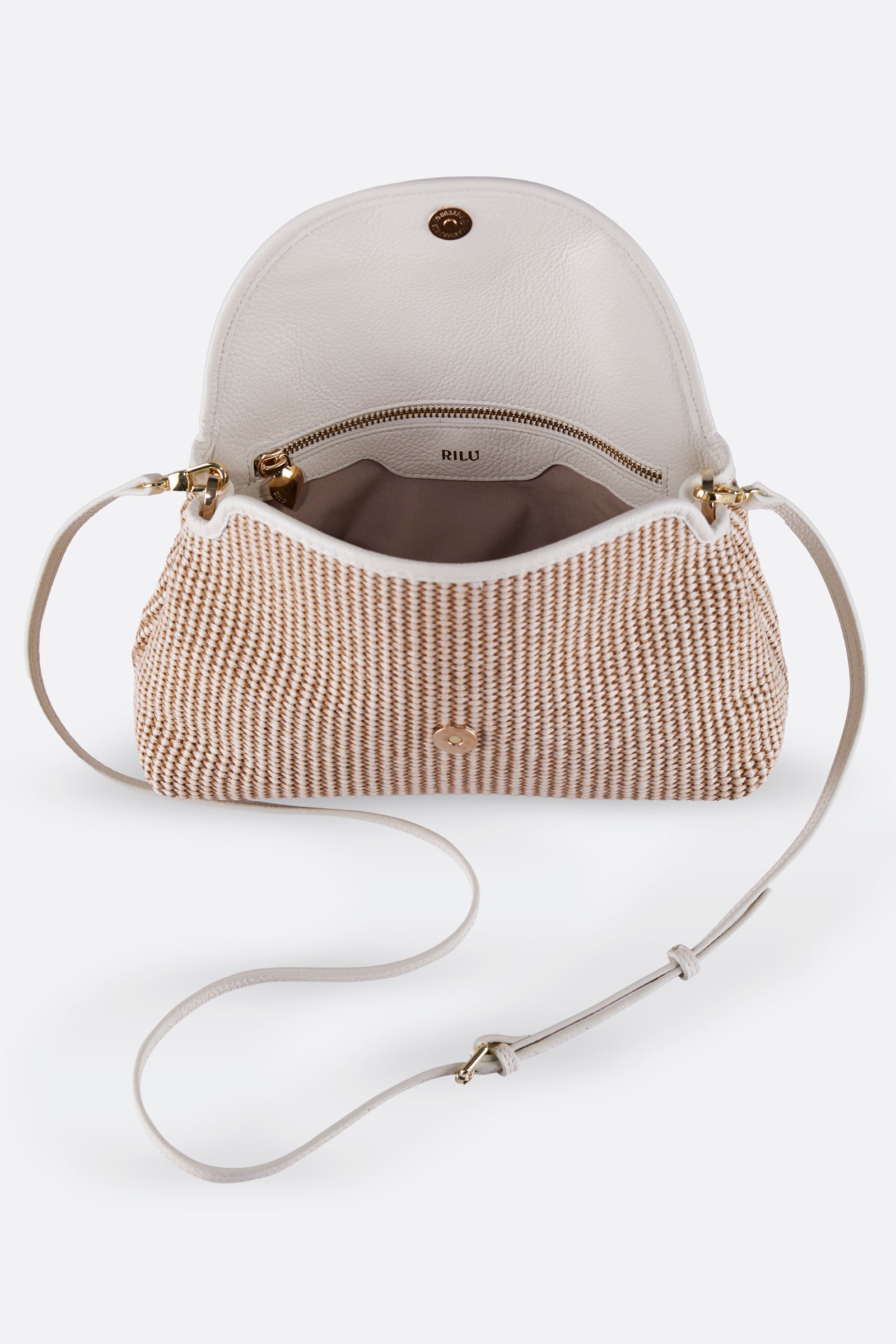 RHEA VANILLA RAFFIA CLUTCH