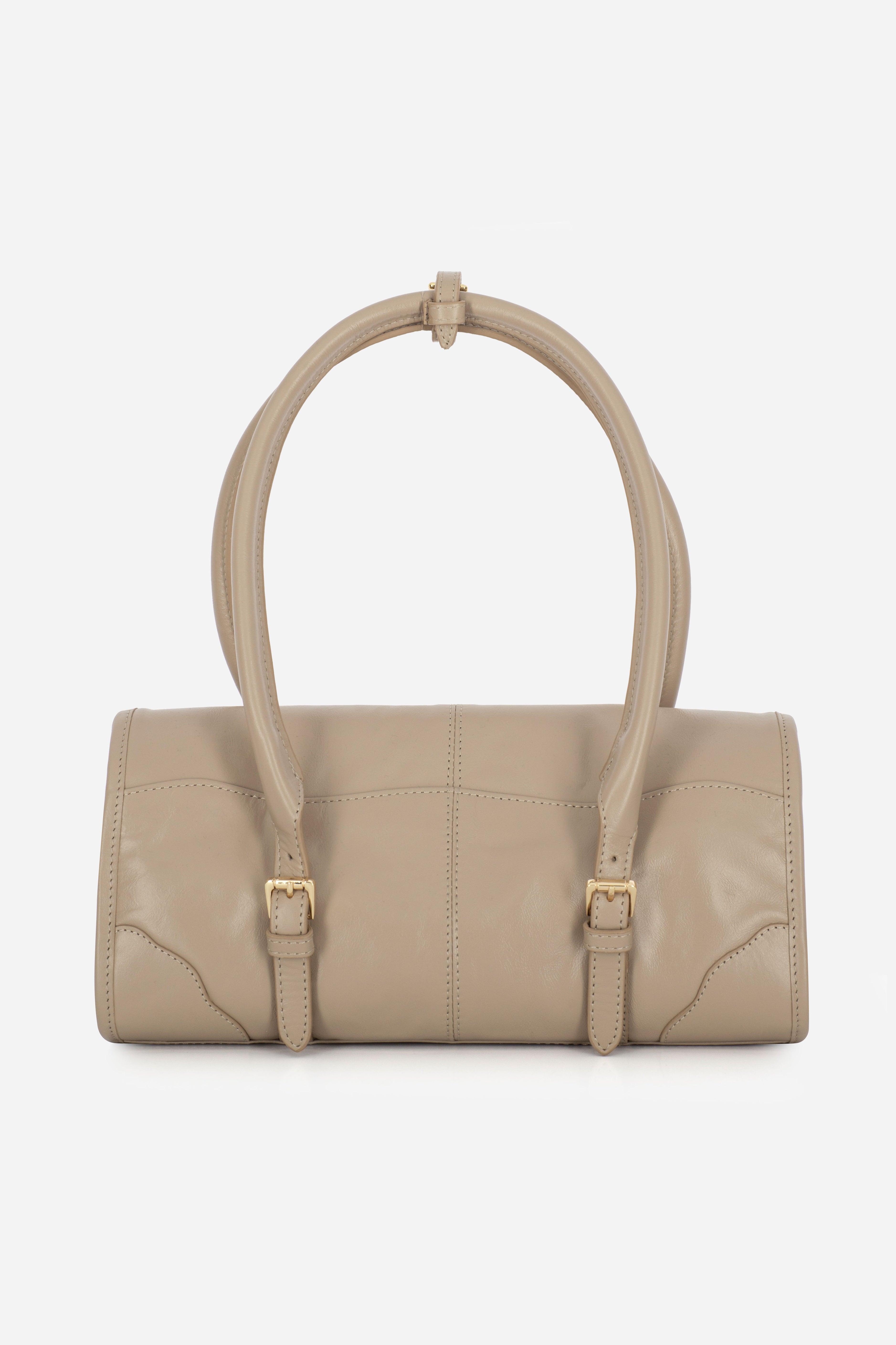 Rilu Amara sand leather shoulder bag back view