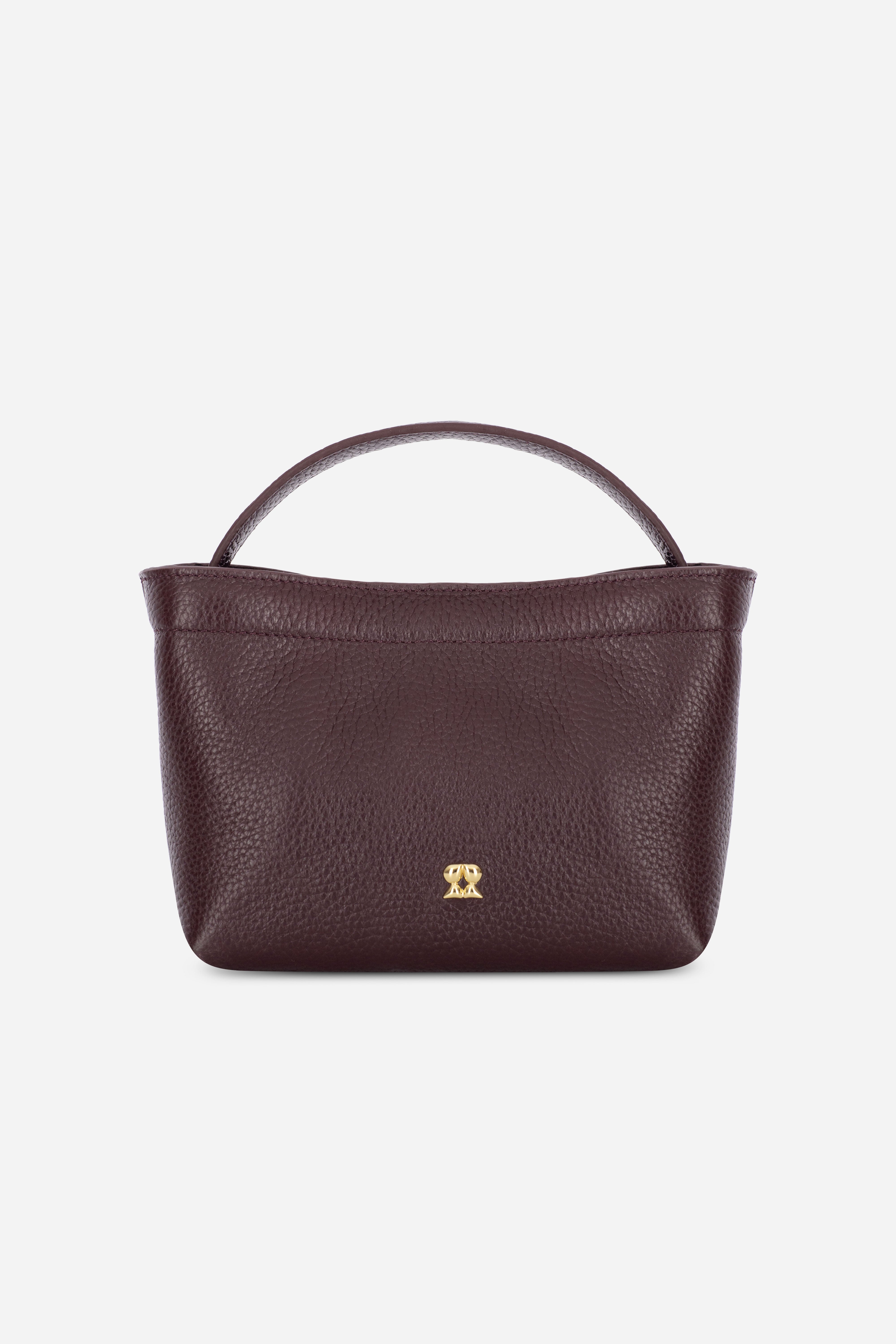 Rilu LouLou burgundy leather crossbody bag front view