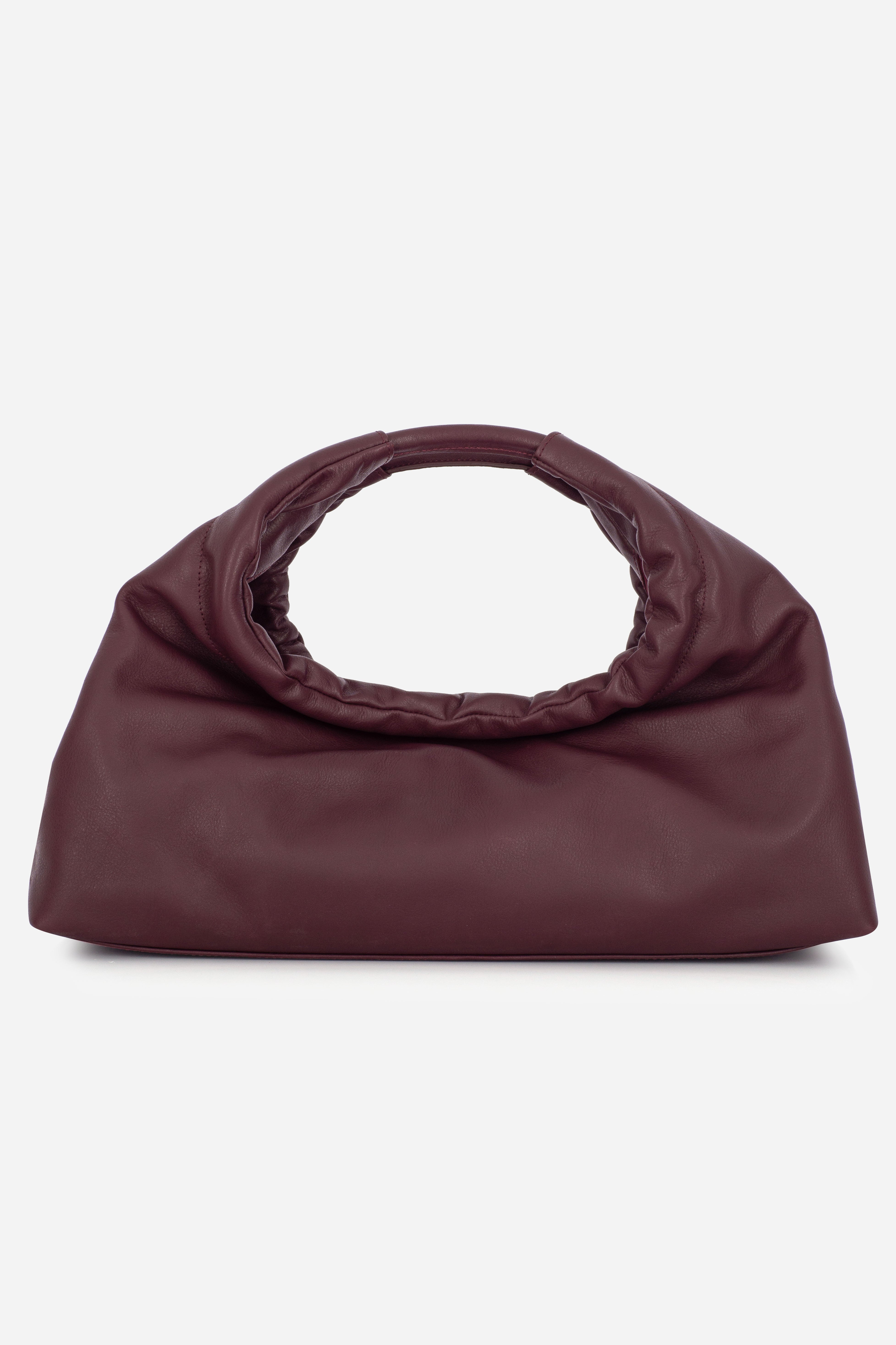 Rilu Sirena burgundy leather shoulder bag back view