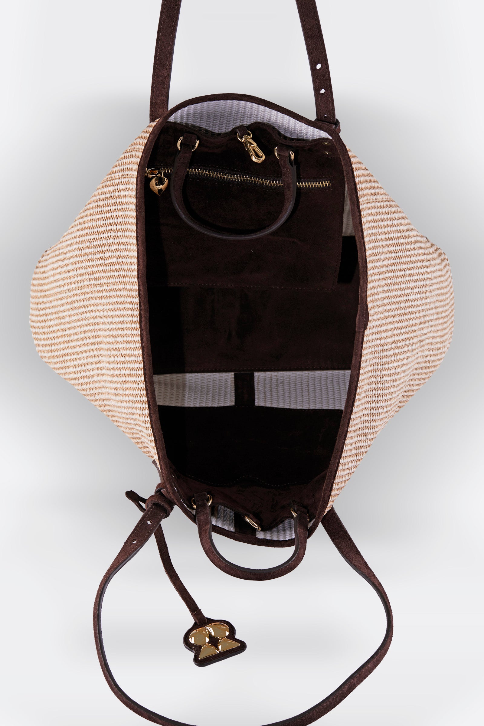 SOLEA ESPRESSO SUEDE SHOULDER BAG