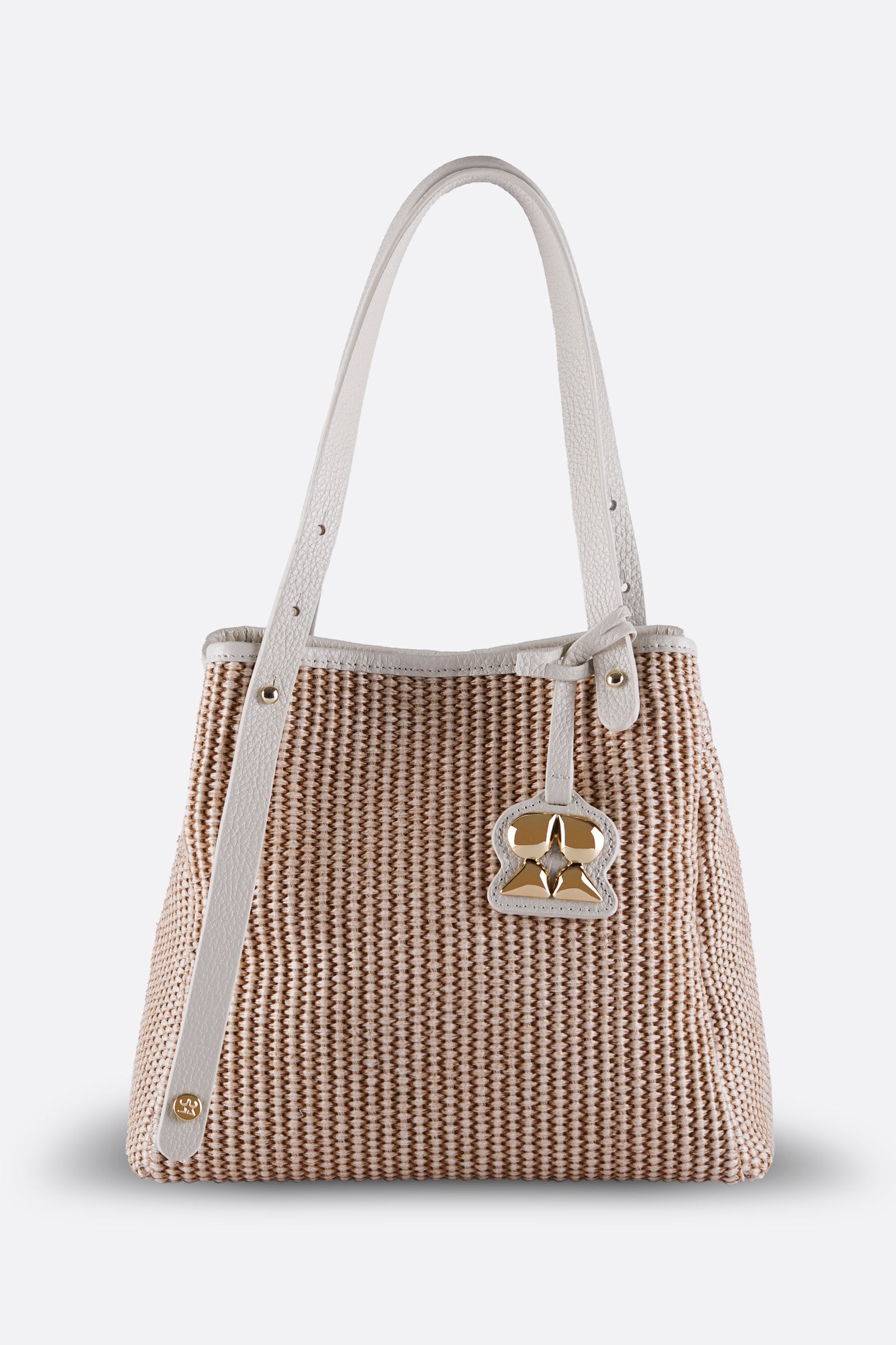 ZOEY BEIGE RAFFIA SHOULDER BAG