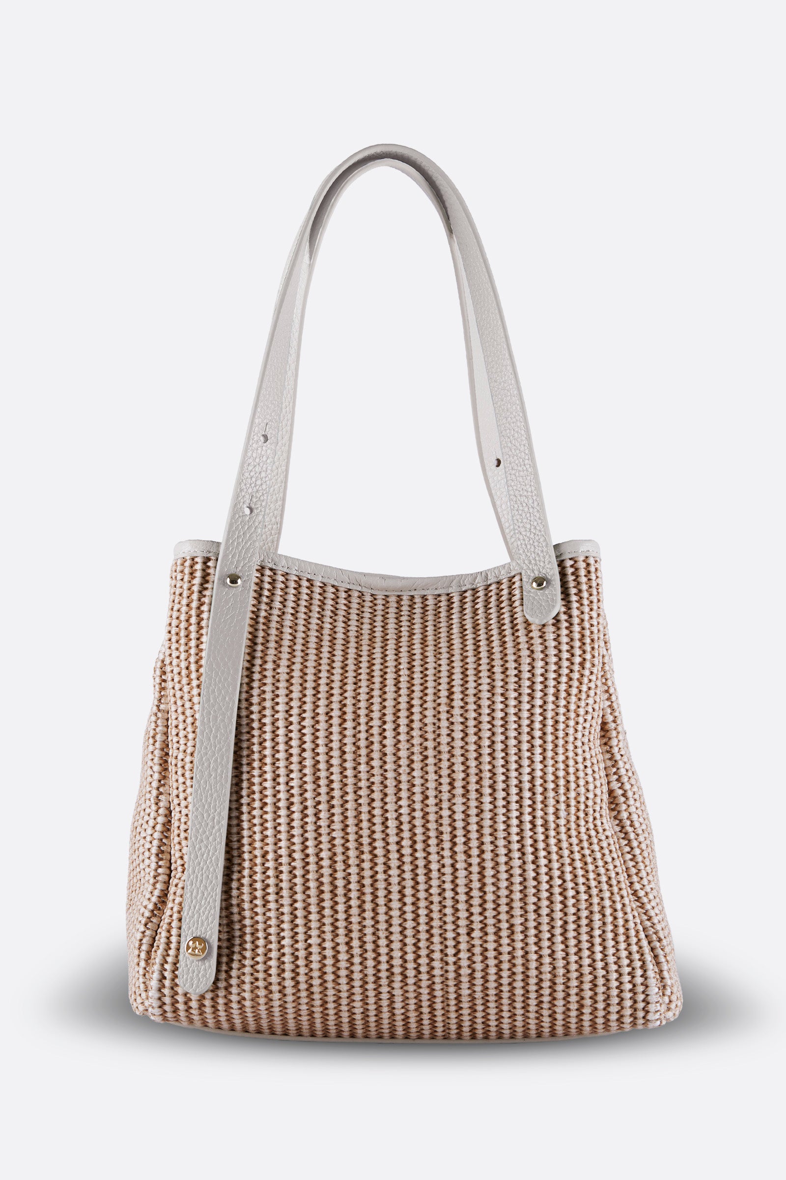 ZOEY BEIGE RAFFIA SHOULDER BAG