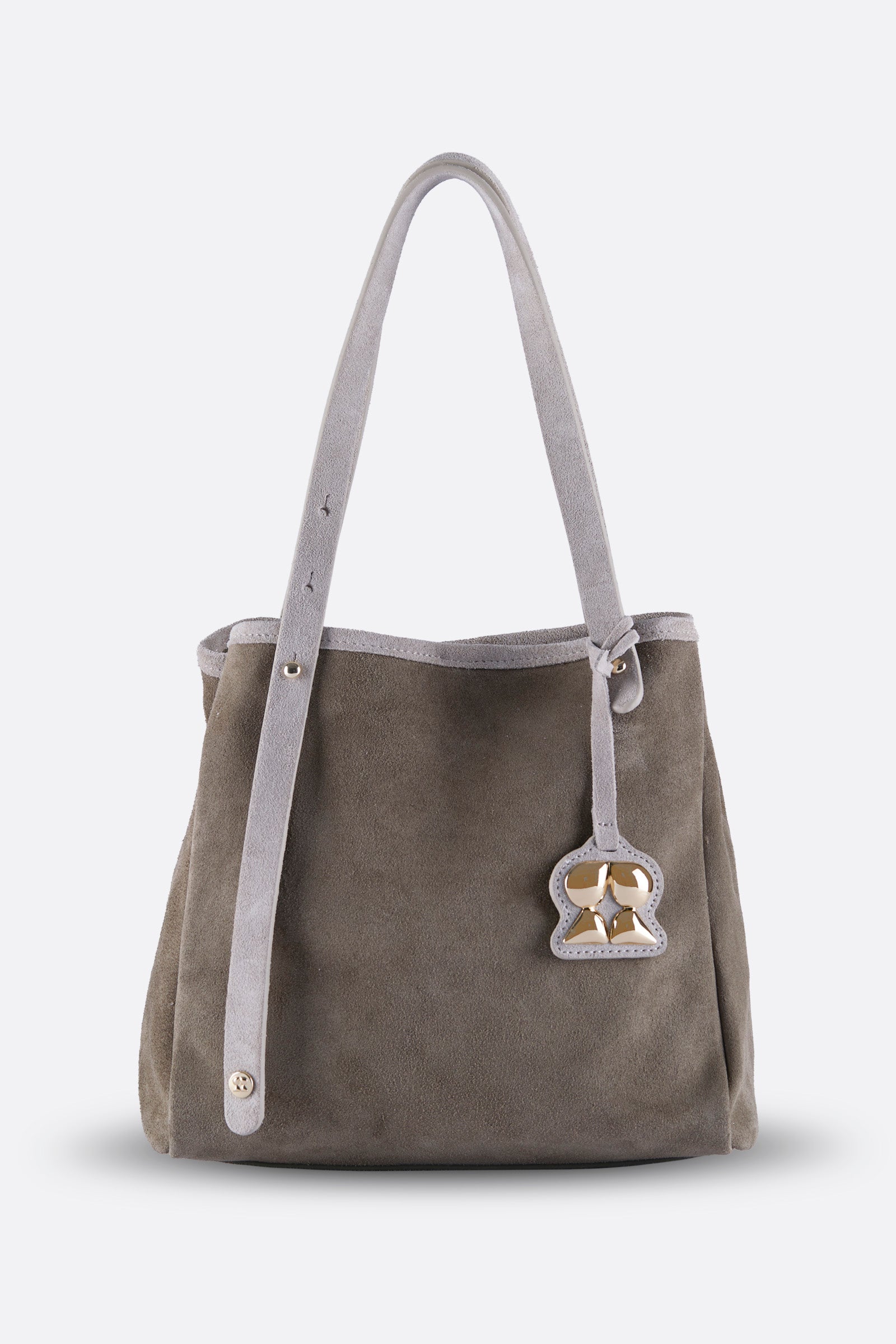 ZOEY BEIGE SUEDE-OLIVE GREEN  SUEDE RAFFIA SHOULDER BAG
